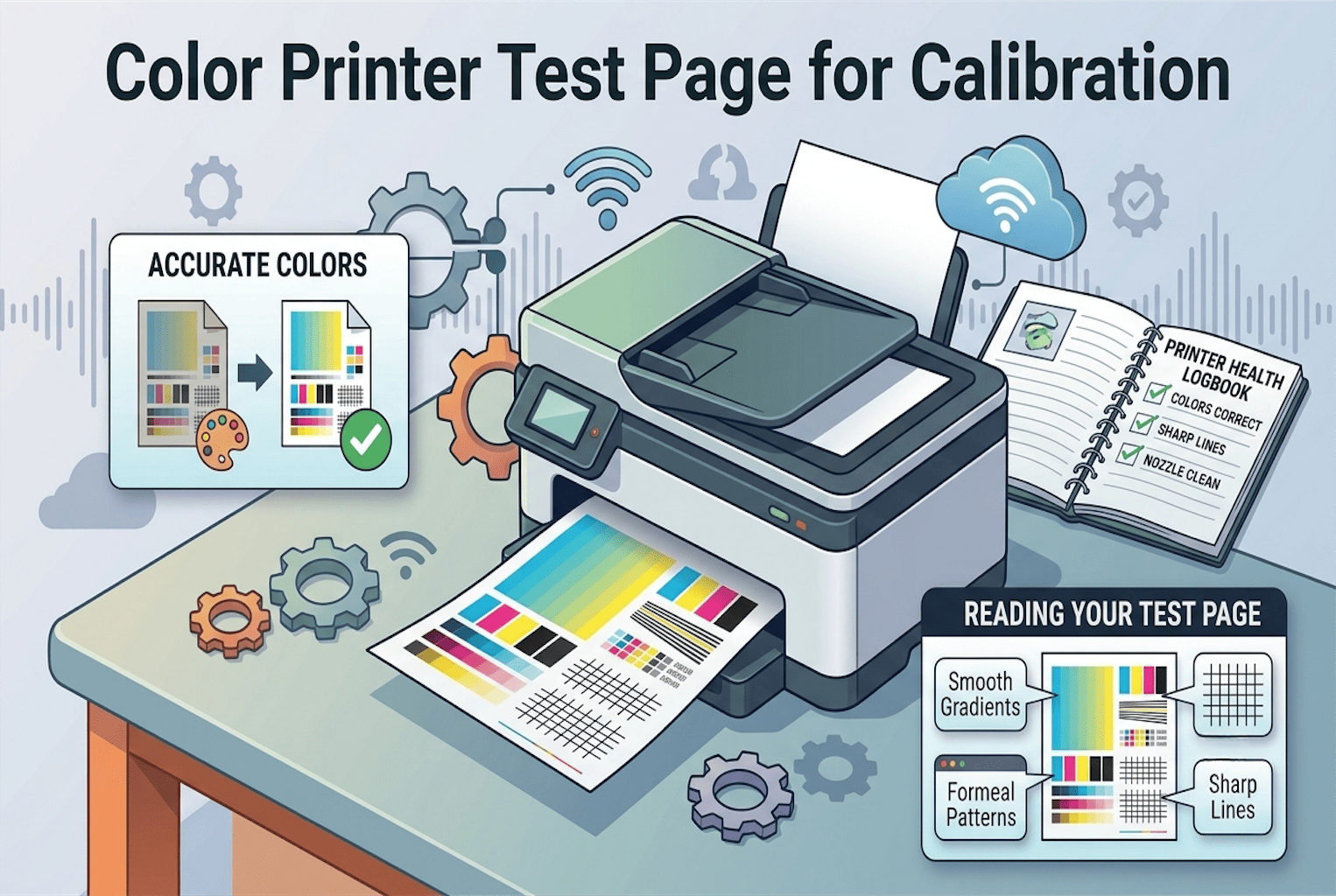 Color Printer Test Page for Calibration