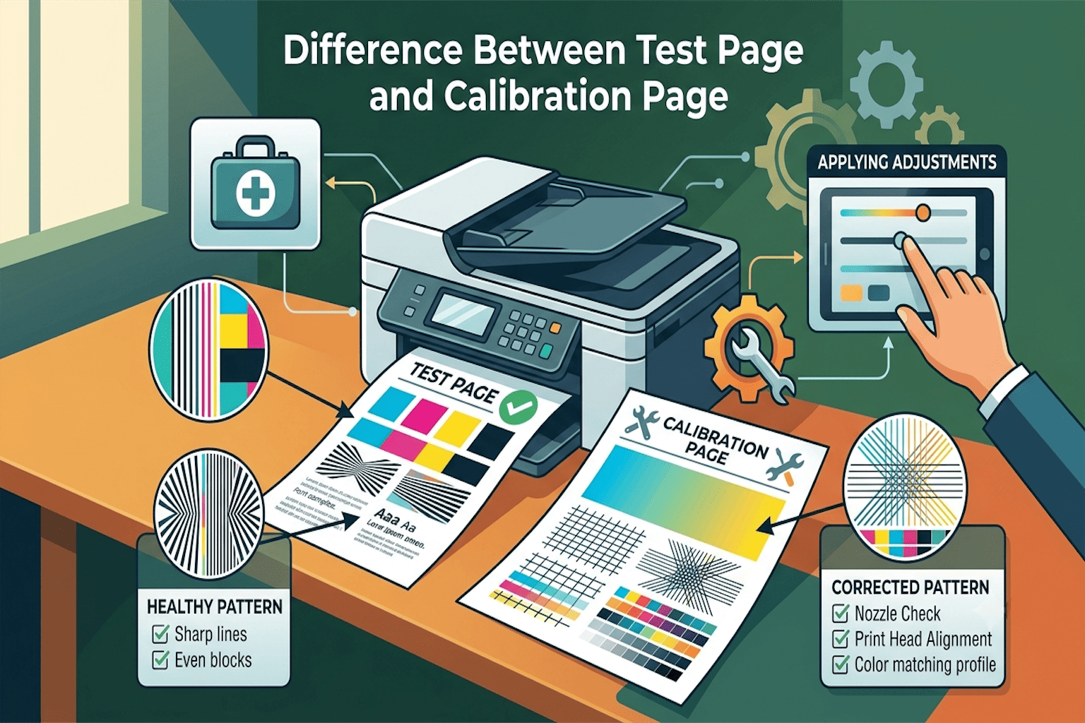 Difference Between Test Page And Calibration Page