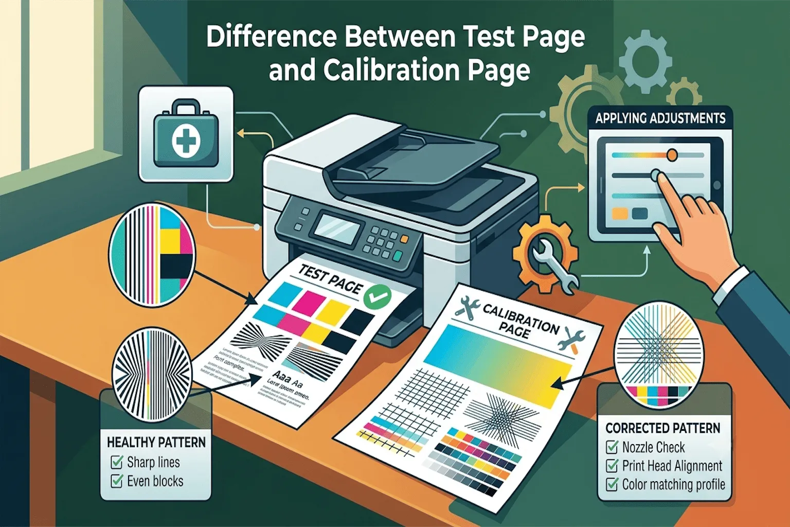 Difference Between Test Page And Calibration Page