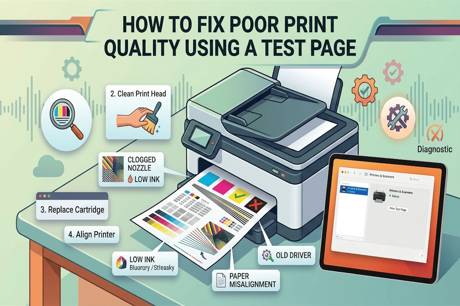 How to Fix Poor Print Quality Using a Test Page