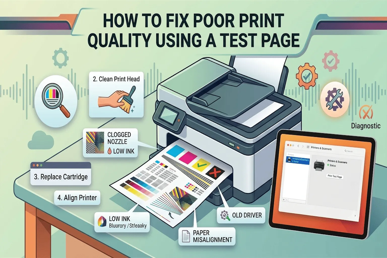 How to Fix Poor Print Quality Using a Test Page