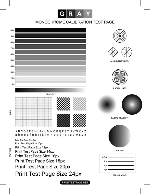 Black and White Test Page