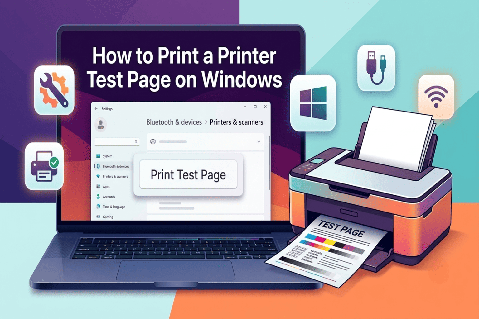How to Print a Printer Test Page on Windows